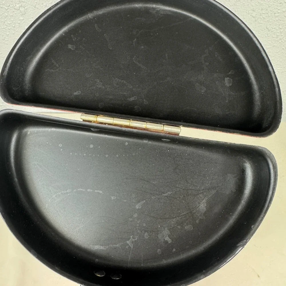 Vintage Mirro Red Aluminum Folding Omelet Pan with Recipes Made in USA Retro